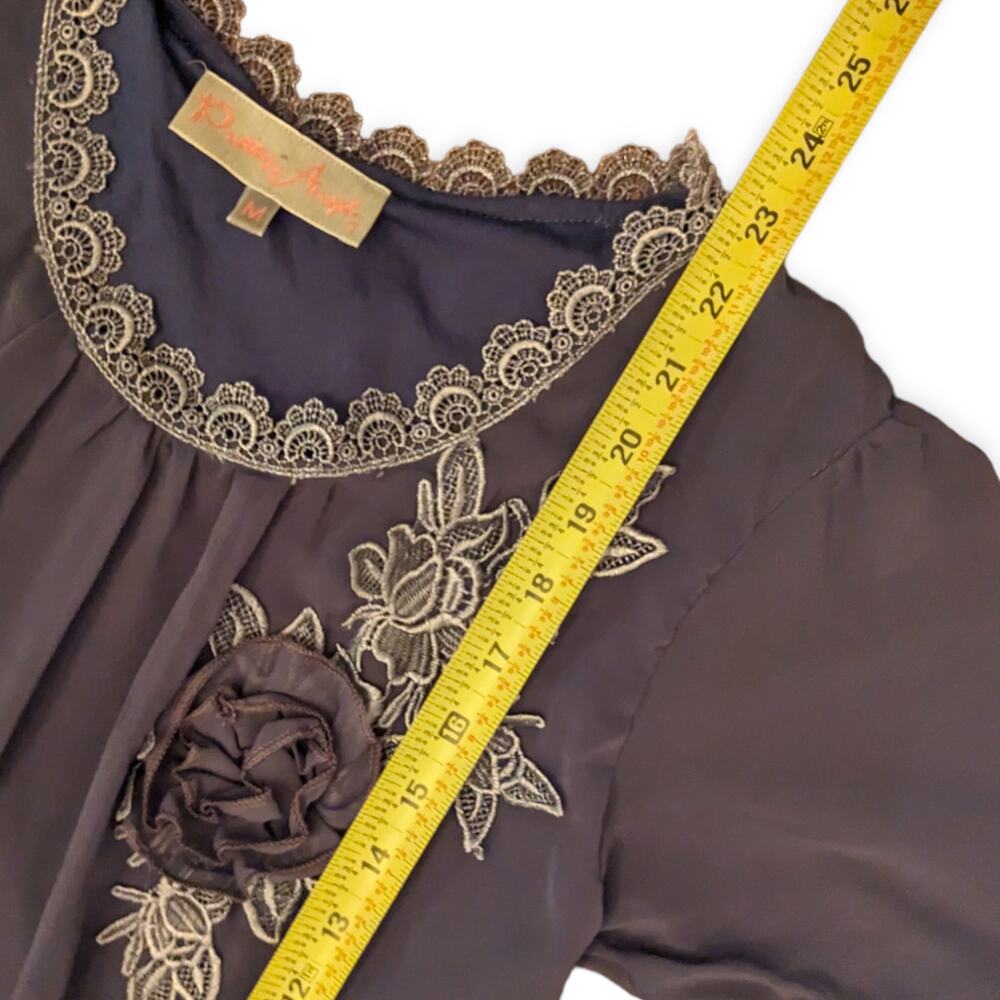 Pretty Angel lace & chiffon blouse - Picture 6 of 8